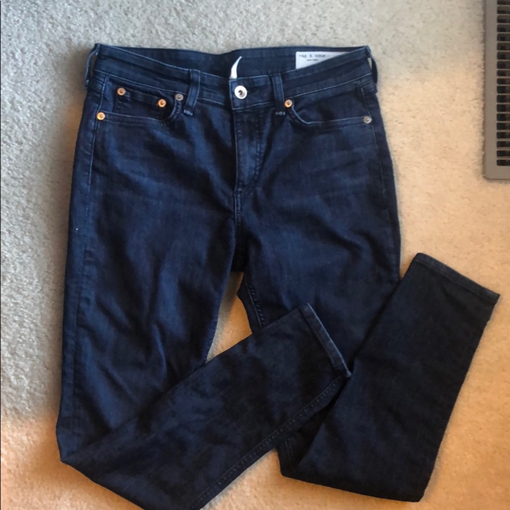 Rag & Bone dark blue skinny jeans